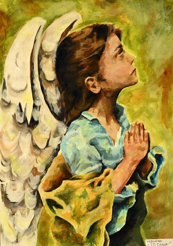 Charitativní aukce výtvarných děl našich žáků pro dobrou věc &ndash; hospic Athelas (veřejná a&nbsp;tajná dražba děl)